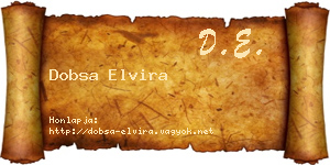Dobsa Elvira névjegykártya